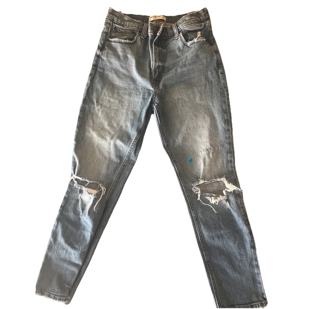 Abercrombie & Fitch The Skinny High Rise Jeans Womens Size 29 Distressed